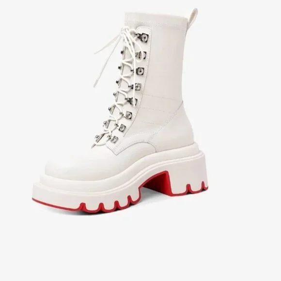 Ladies Shoes Lace up Boots - Picture 5 of 9